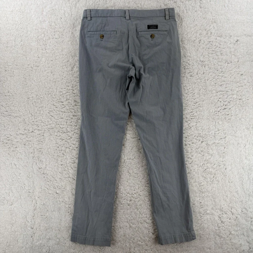 Banana Republic Aiden Chino‎ Pants Mens 30x32 Blue Slim Fit Striped (30x30)